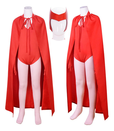1 Set De Vestido Rojo Para Mujer Wanda Phantasmagoria Marvel