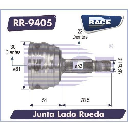 Espiga Lado Rueda Para Vw Jetta 1.8 L4 1987 1991 Race