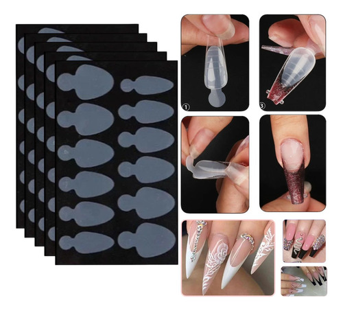 X60 Moldes Stickers Silicona Para Uñas Francesas Manicura Co