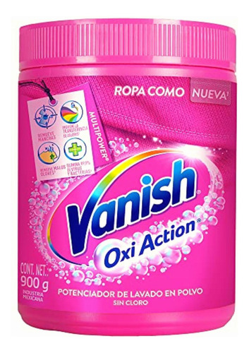 Vanish Quitamanchas Desinfectante En Polvo Color Rosa De