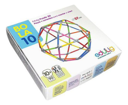 Quebra-cabeça Edulig Puzzle 3d Bola 10 - 90 Peças