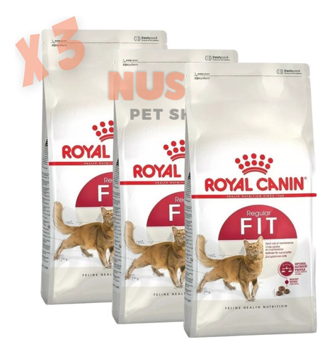 Royal Canin Fit Cat 7.5 Kg X 3 Unidades Gato - Nuska