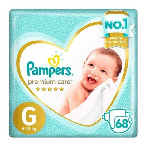 Pampers Premium Care Grande G 9a12.5kg [68 Uni.]