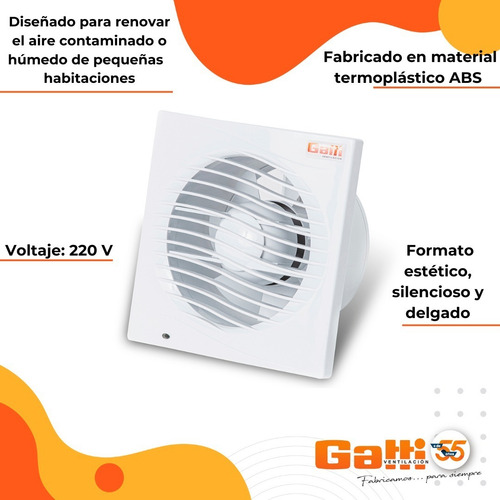 Extractor De Aire Baño 4 (10 Cm) C/ Pers. Motor Potenciado