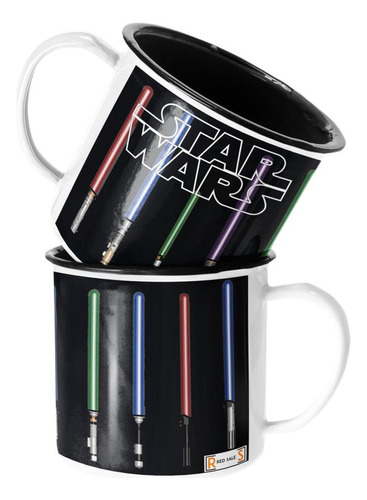 Taza Enlozada Lechera Sable Luz Star Wars Jedi