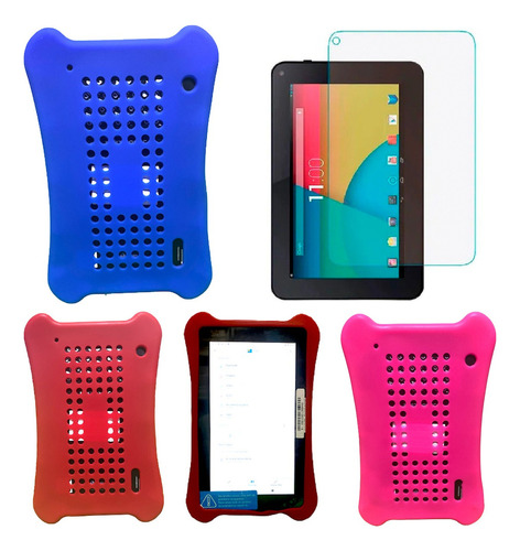 Capa Silicone + Película Pra Tablet M7s Go/ M7s Lite/m7 Wifi Cor Rosa Pink