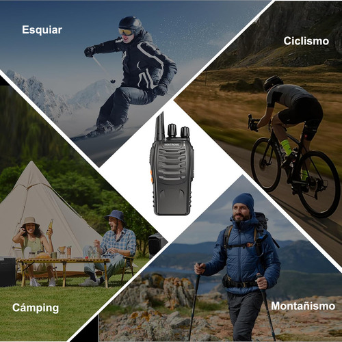 8 Unidades Walkie Talkies Largo Alcance Para Adultos,bf-888s Radios De Dos Vías Con Auricular Y Micrófono, Línea de programación,Recargable radios de comunicacion