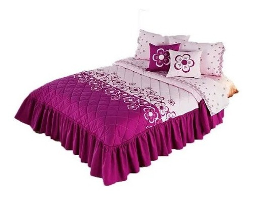 Colcha Floreta Magenta King Size Competittion