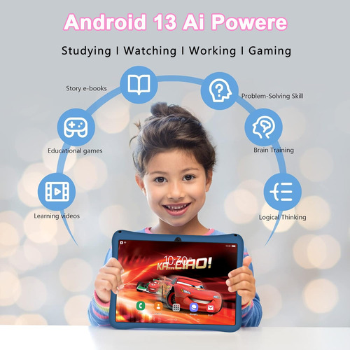 Hancdon A9+ Kids Tablet Android 12 Con Funda Soporte 512gb