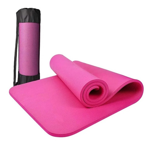 Colchoneta Yoga Mat Gruesa 15 Mm Premium +  Bolso + Sujedor