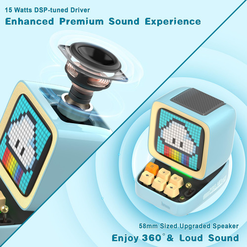Divoom Ditoopro Altavoz Bluetooth Pixel Art, Pantalla Led De