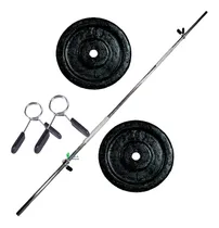 Comprar Pesas Barra Recta 180cm Más 40 Lbs En Discos Multifuerza Gym