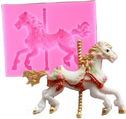 Molde Caballo Carrusel Silicona Fondant Repostería Chocolate