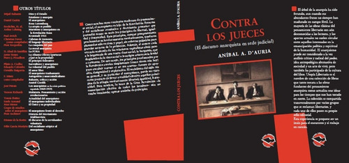 Contra Los Jueces - Aníbal D'auria - Con Manchas De Humedad 