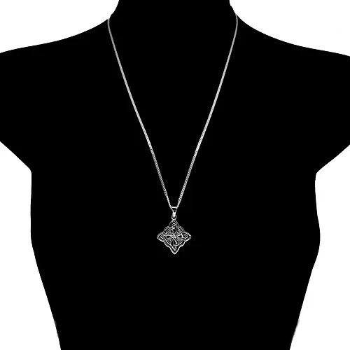 Collar Colgante Centric Knot Cross /buena Suerte /925 Plata