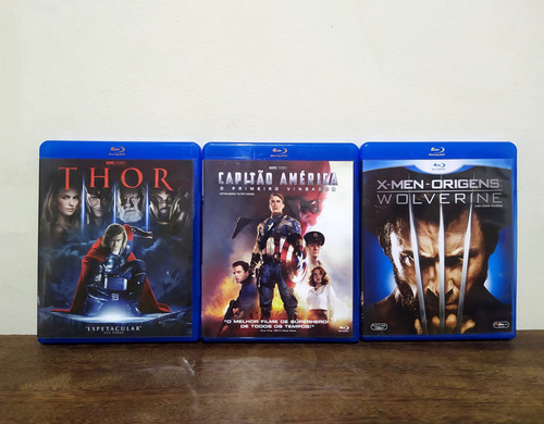 Coleção Super Herois Marvel 3 Filmes Lendários Em Blu-ray