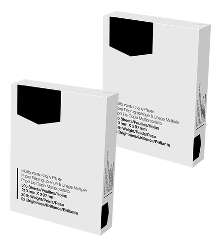 Pack X2 Papel Bond 500 Hojas 75gr Oficina Impresión Copias