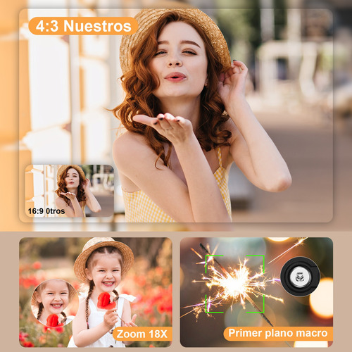 Cámara Digital 4k 64mp Con Pantalla Rotación 180° Dc077