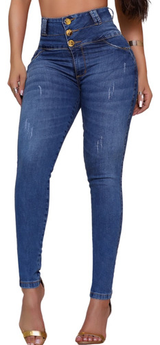 Calça Oxtreet Jeans Feminina Bojo Removível Levanta Bumbum .