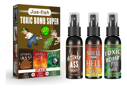 Spray Fart Bomb, Stinky Toys, 3 Unidades