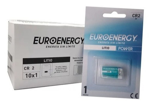 Caja 10 Pilas Litio Euroenergy Cr2 3v 