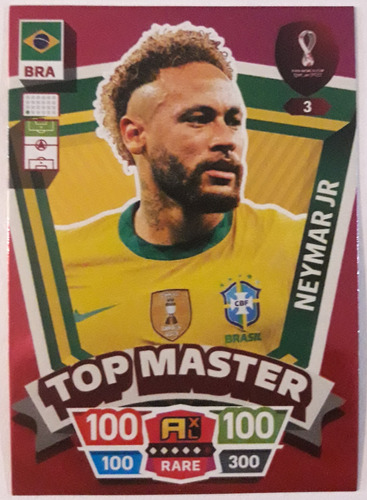 #3 Neymar Jr Top Master Carta Adrenalyn Mundial Qatar Panini