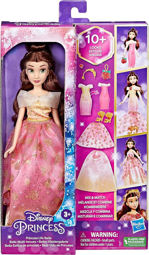 Muñeca Princesas - Bella Con Accesorios Original Hasbro