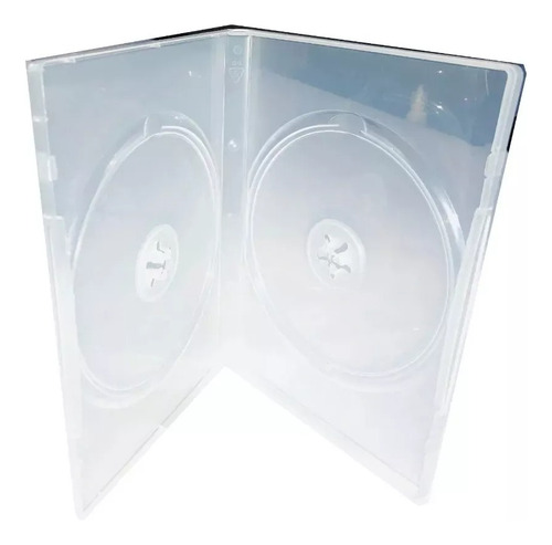 Caja Estuche Para Dvd Doble Transparente 50 Piezas