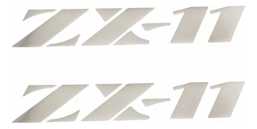 Adesivo Emblema Kawasaki Zx11 Cromado Par Zx11a1 Fgc