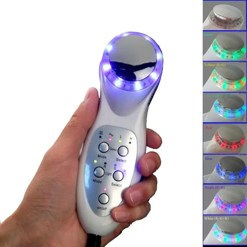 Masajeador Ultrasonico Fototerapia Antiarruga Acne Led
