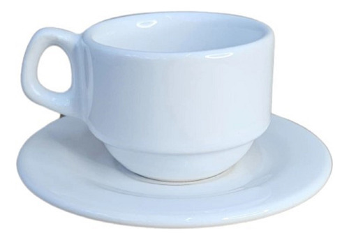6 Xícaras Chá Cafezinho 75ml Com Pires Sublimação Porcelana