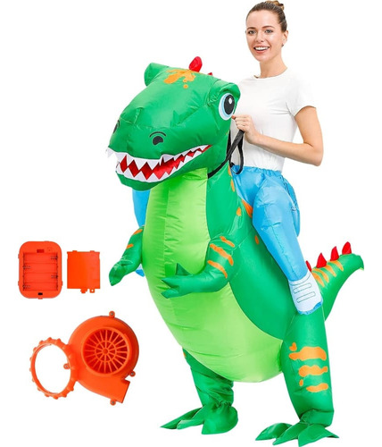 Disfraz De Dinosaurio Inflable T Rex Hombre Mujer Cosplay