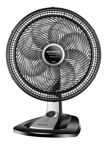 Ventilador de mesa Mondial VTX-40-8P-CR turbo preto com 8 pás cor  prata, 40 cm de diâmetro 220 V