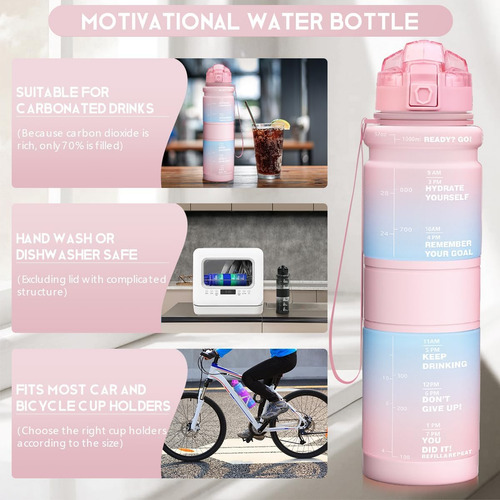 Botella De Agua Deportiva, 400/500/700 Ml/1 L, Botellas...