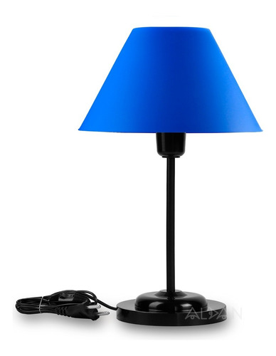 Abajur Moderno Luminária Sala Quarto Black Slim Azul Marinho Cor Da Estrutura Preto Cor Da Cúpula Cúpula Azul Marinho Voltagem 110v/220v