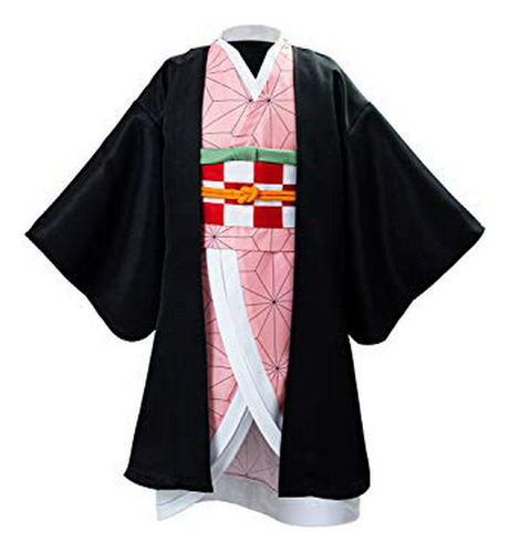 Kids Demon Slayer Outfits Cloak Cape Kimono Coat Costume Hal