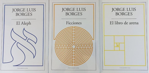 3 Libros Aleph  Ficciones  De Arena Borges  Suda Oiuuuys