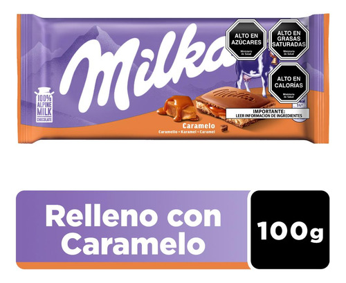 Chocolate Milka® Relleno Caramelo Barra 100 Gr