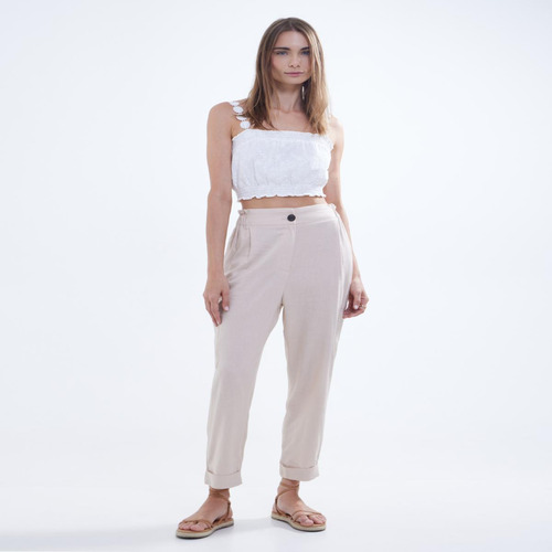 Pantalon Mujer Seven  Beige Viscosa 28071682-80359