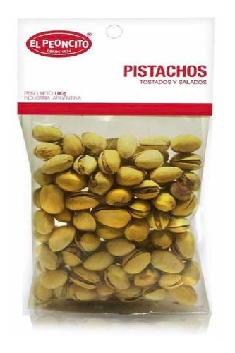 Pistachos Tostados Y Salados X 100 Grs. El Peoncito