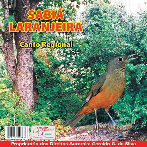 Cd Canto De Pássaros Sabiá Laranjeira Canto Regional