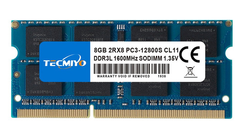 Tecmiyo Ddr3l-1600 - Memoria Ram Sodimm (8 Gb, 1,35 V, 1,5 V