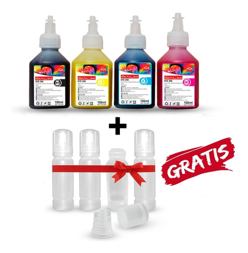 Tinta 4 Pk + 4 Botellas Vacias Para Epson Ecotank T544 L4150