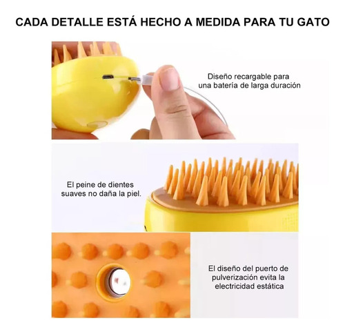 J 2 Cepillos De Vapor Autolimpiantes 3 En 1, Color Amarillo