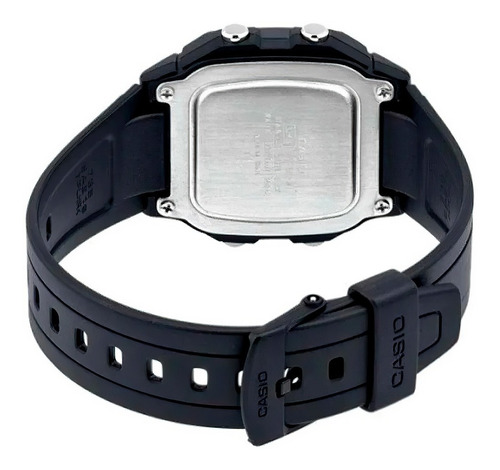 Reloj pulsera digital Casio W-800h-1AVDF con correa de resina color negro - fondo amarillo