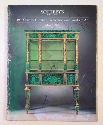Catalogo Arte Sotheby's Obras Arte Y Decoracion Siglo 19