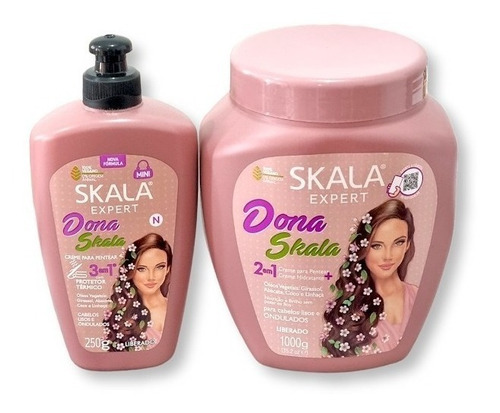 Kit Creme Para Pentear + Creme De Tratamento Dona Skala 