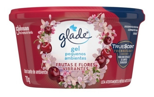 Kit 4  Aromatizante Glade Flores Gel Pequenos Ambientes 70g 