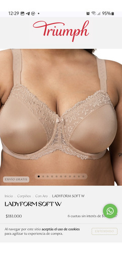 Corpiño Reductor Triumph Importado Ladyform Minimizer W 85d