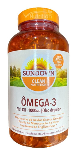 Ômega 3 Fish Oil 1000mg Sundown Naturals Com 180 Cápsulas